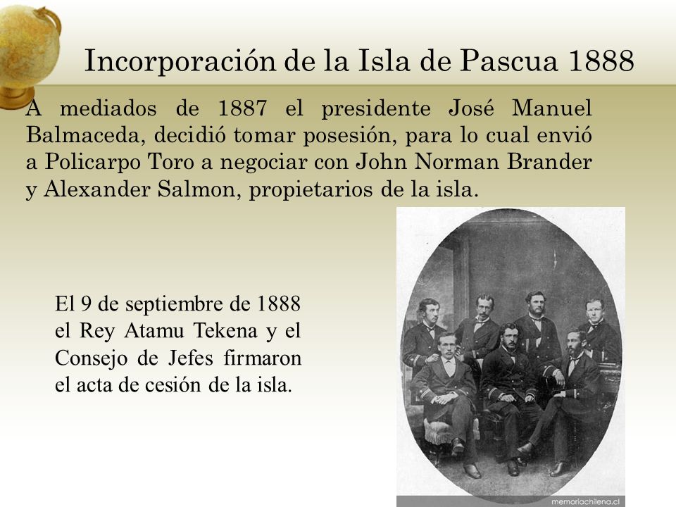 Incorporación de la Isla de Pascua 1888