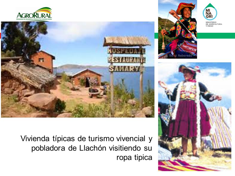 Vivienda típicas de turismo vivencial y pobladora de Llachón visitiendo su ropa tipica