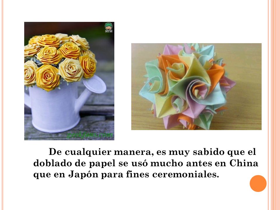 De cualquier manera, es muy sabido que el doblado de papel se usó mucho antes en China que en Japón para fines ceremoniales.