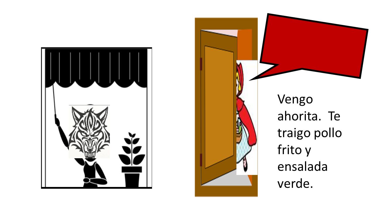 Vengo ahorita. Te traigo pollo frito y ensalada verde.