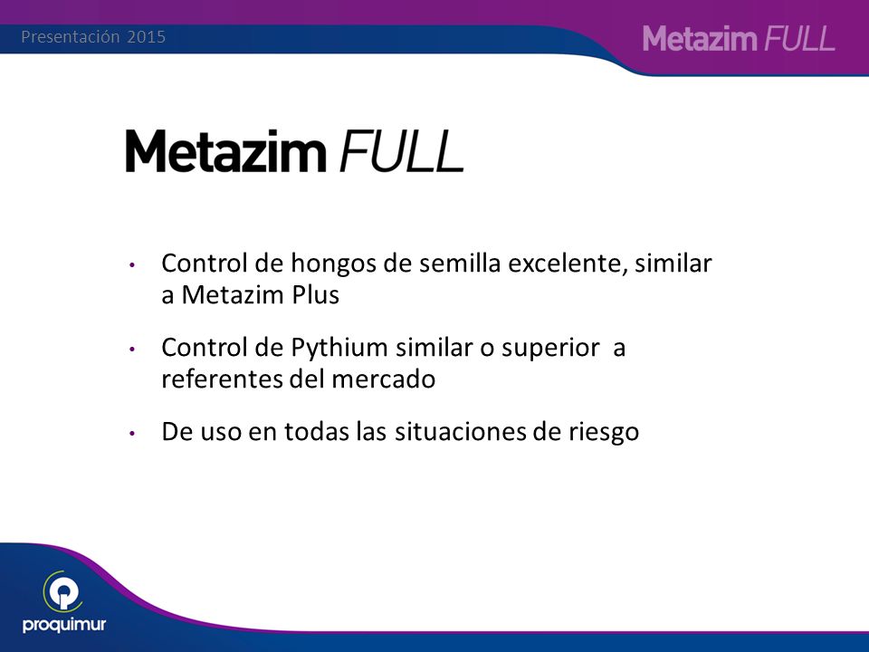 Control de hongos de semilla excelente, similar a Metazim Plus
