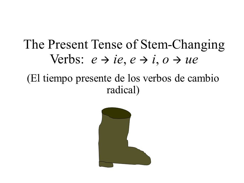 The Present Tense of Stem-Changing Verbs: e  ie, e  i, o  ue