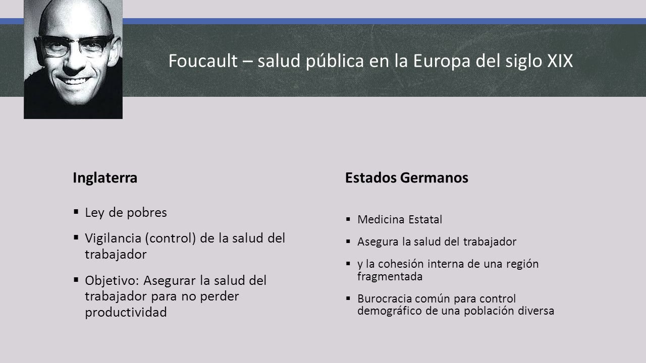 Foucault – salud pública en la Europa del siglo XIX