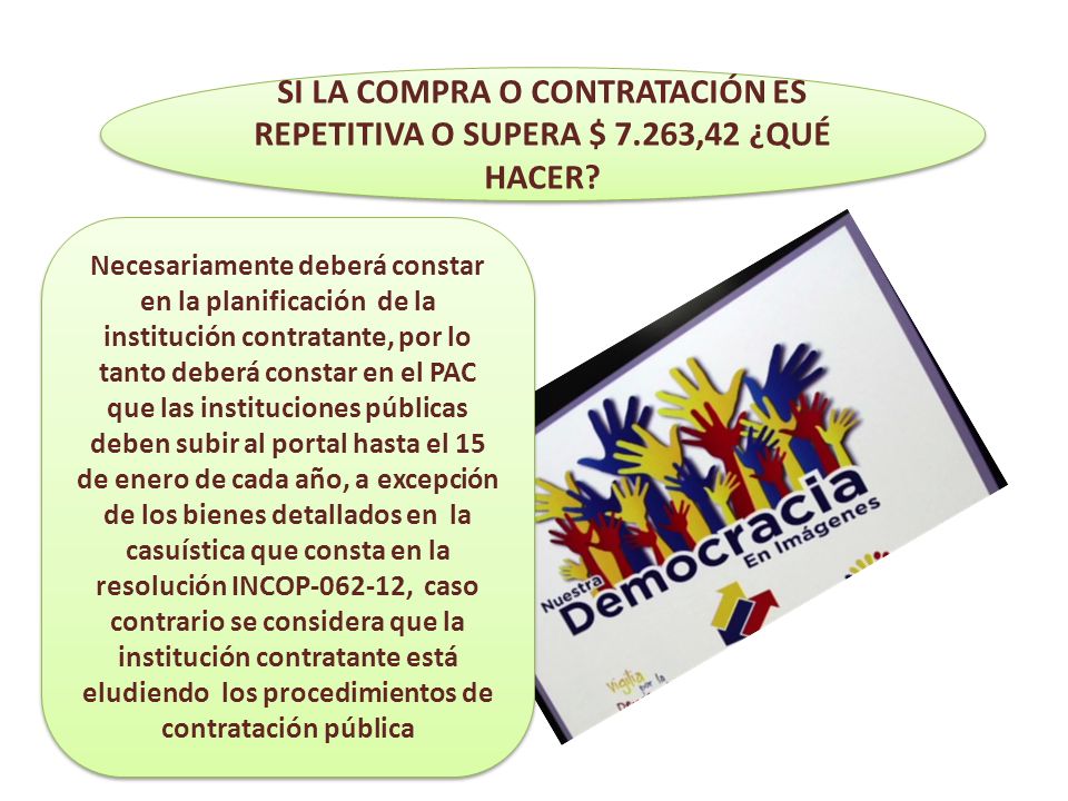 SI LA COMPRA O CONTRATACIÓN ES REPETITIVA O SUPERA $ 7