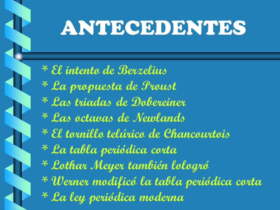 ANTECEDENTES * El intento de Berzelius * La propuesta de Proust