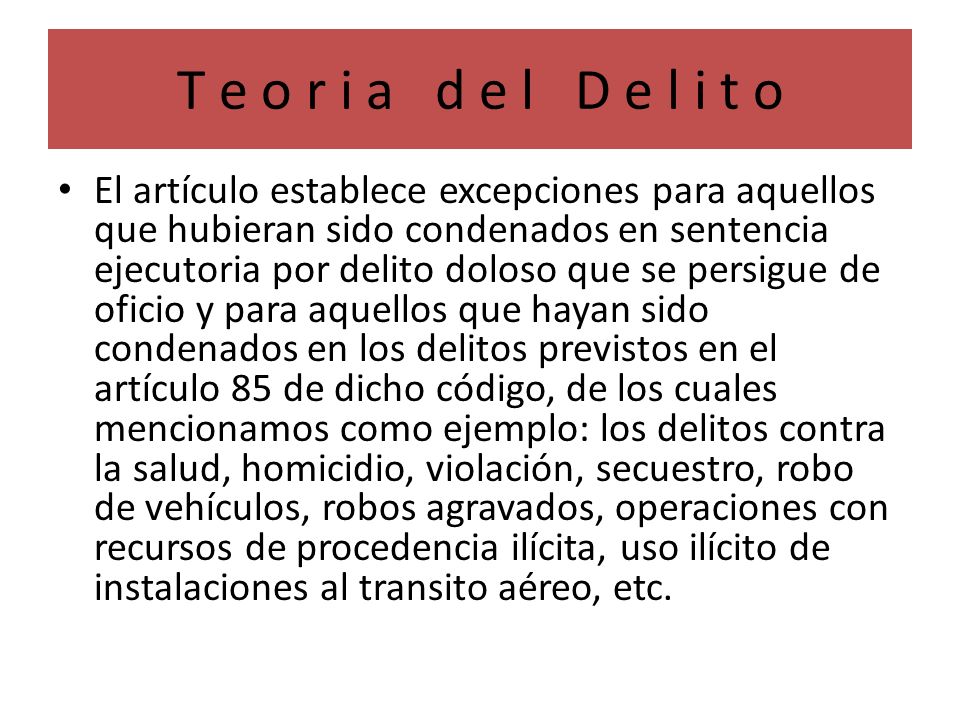 T e o r i a d e l D e l i t o