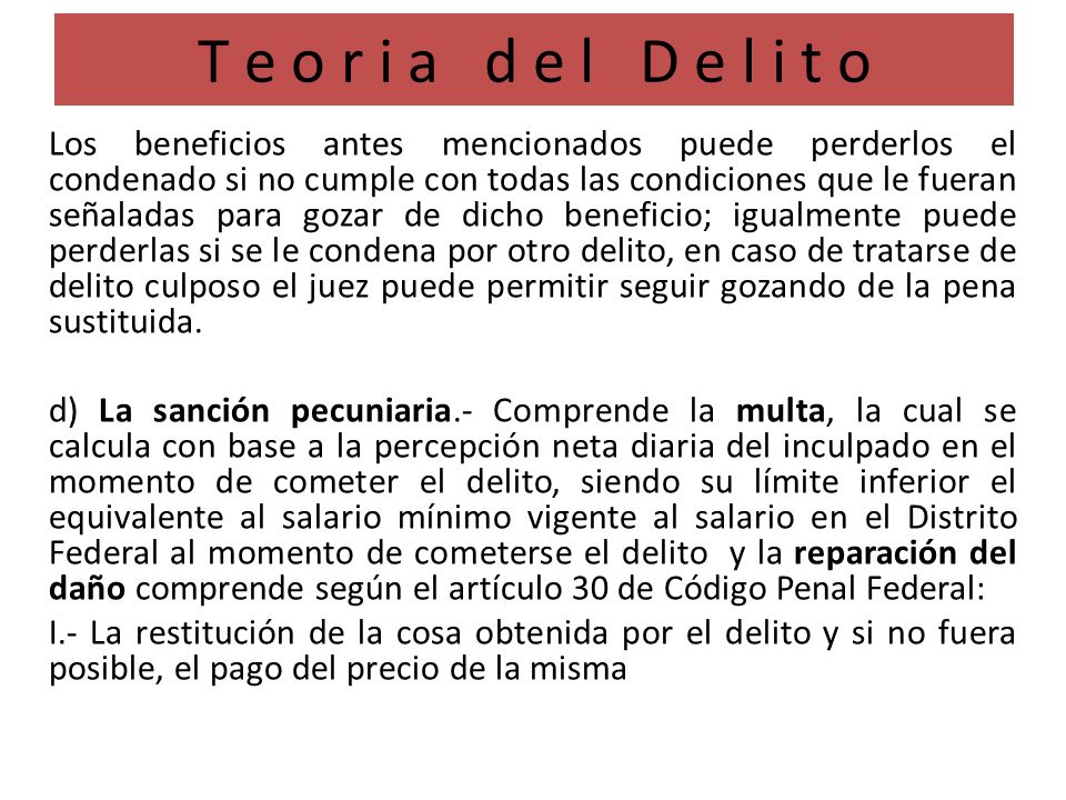 T e o r i a d e l D e l i t o