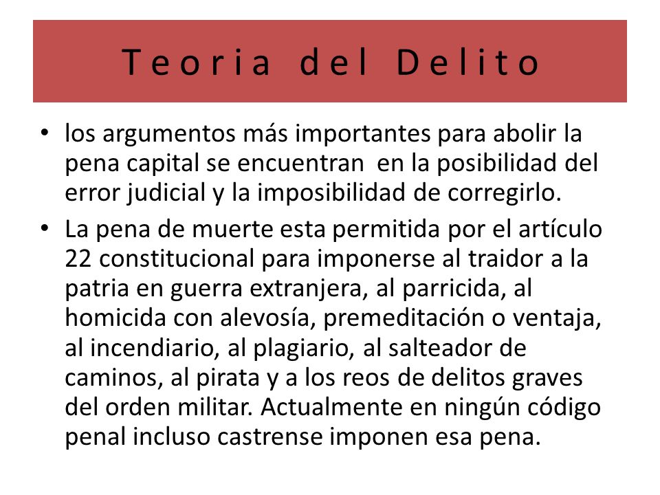 T e o r i a d e l D e l i t o