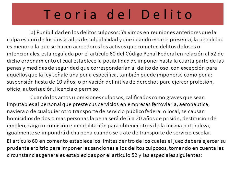 T e o r i a d e l D e l i t o