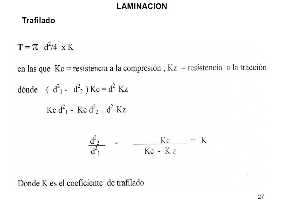 LAMINACION Trafilado