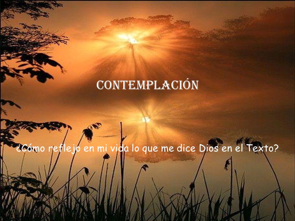 ¿Cómo reflejo en mi vida lo que me dice Dios en el Texto