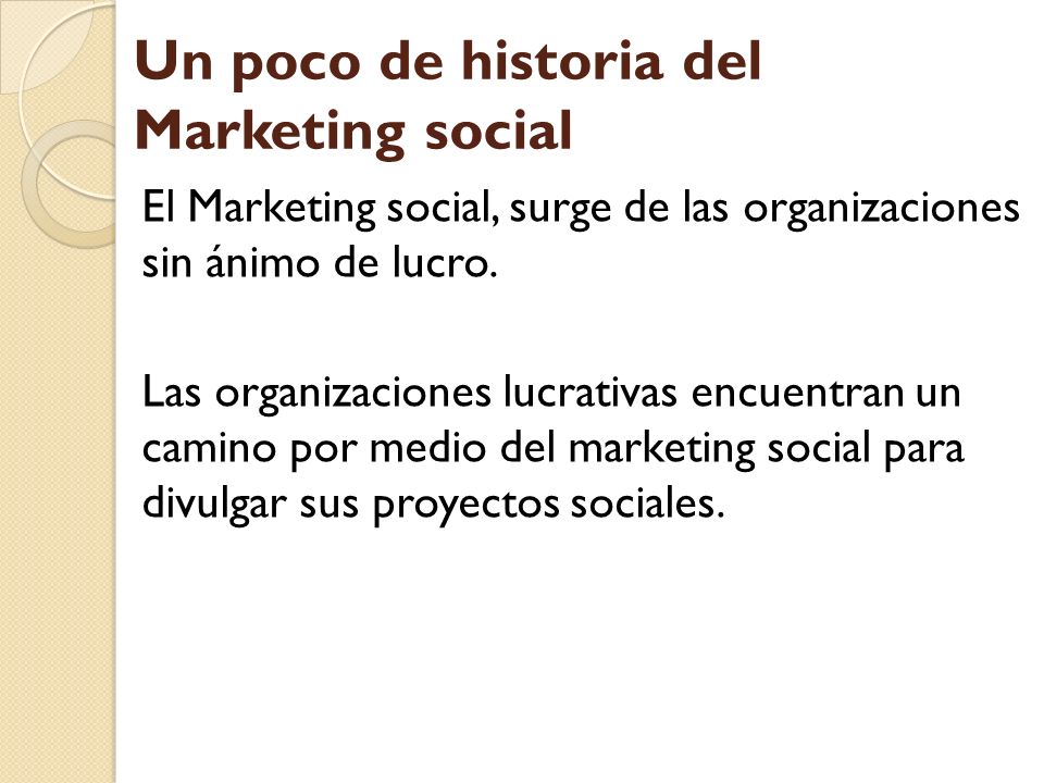 Un poco de historia del Marketing social