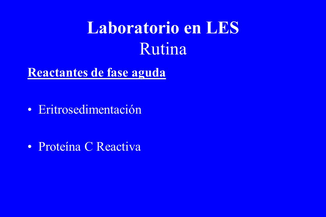Laboratorio en LES Rutina