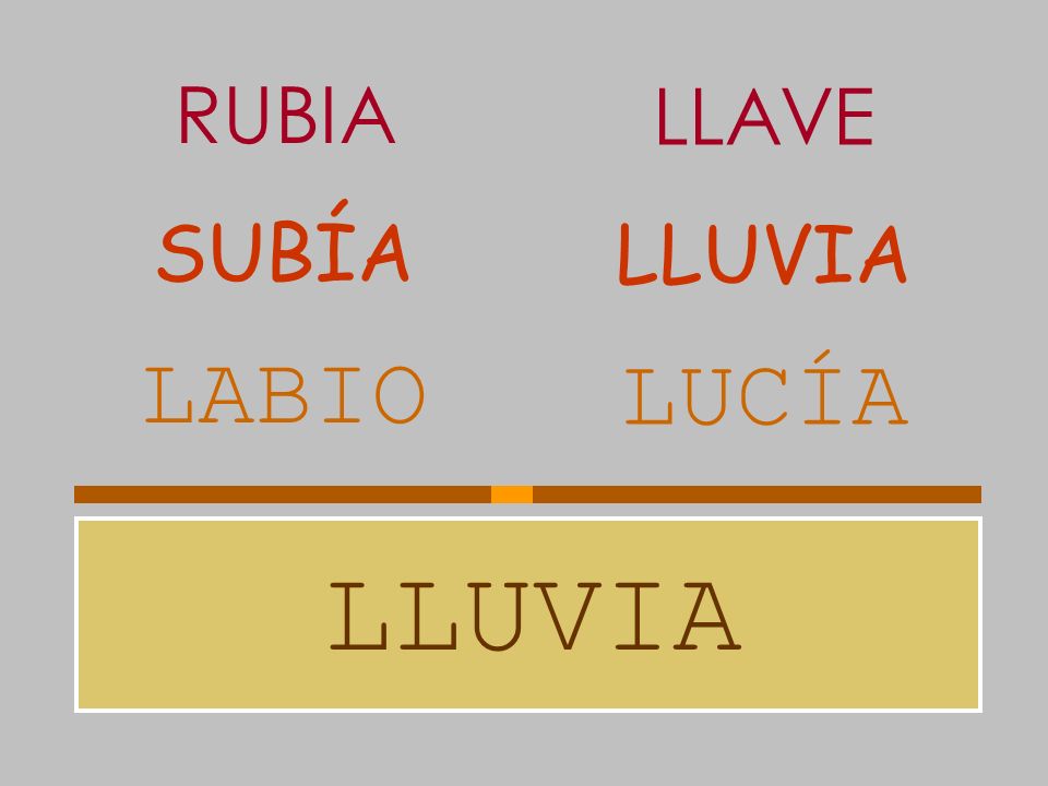 RUBIA LLAVE SUBÍA LLUVIA LABIO LUCÍA LLUVIA