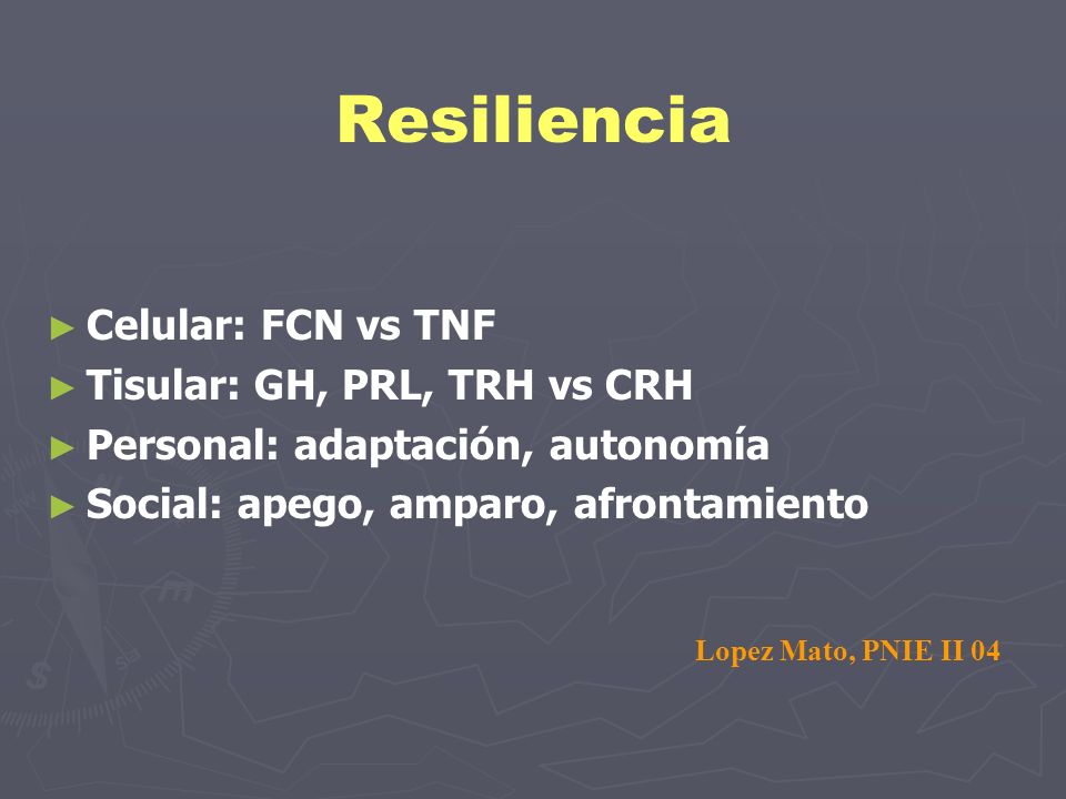 Resiliencia Lopez Mato, PNIE II 04 Celular: FCN vs TNF