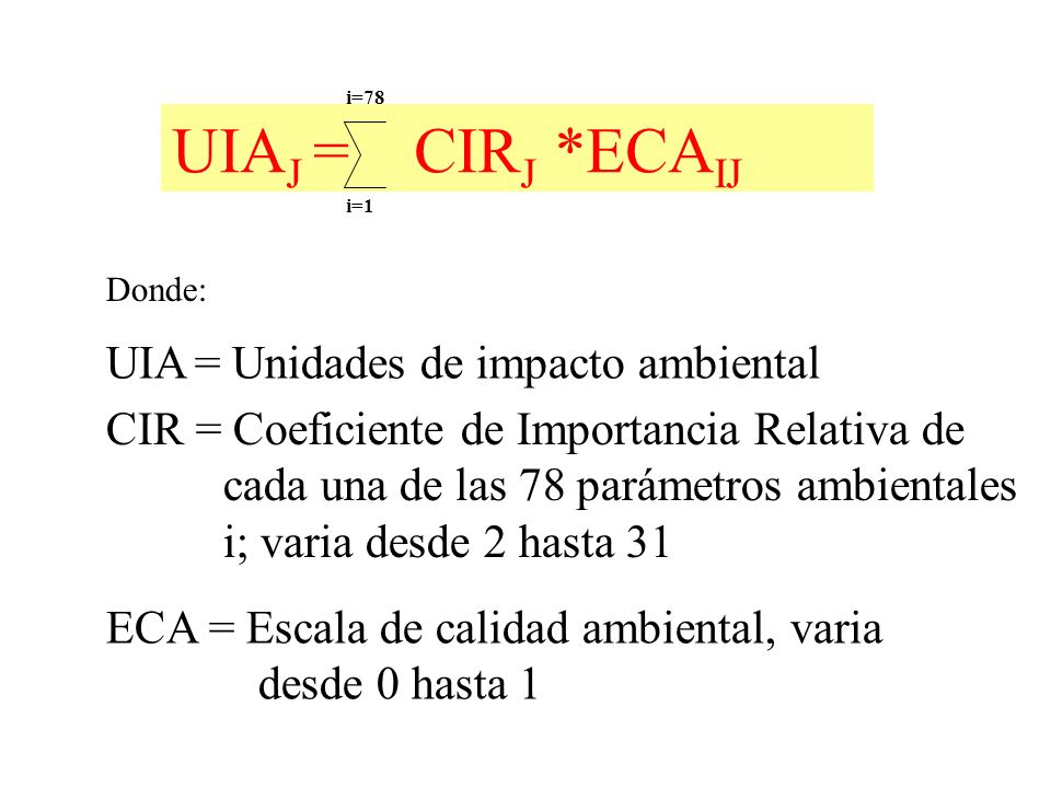 UIAJ = CIRJ *ECAIJ UIA = Unidades de impacto ambiental