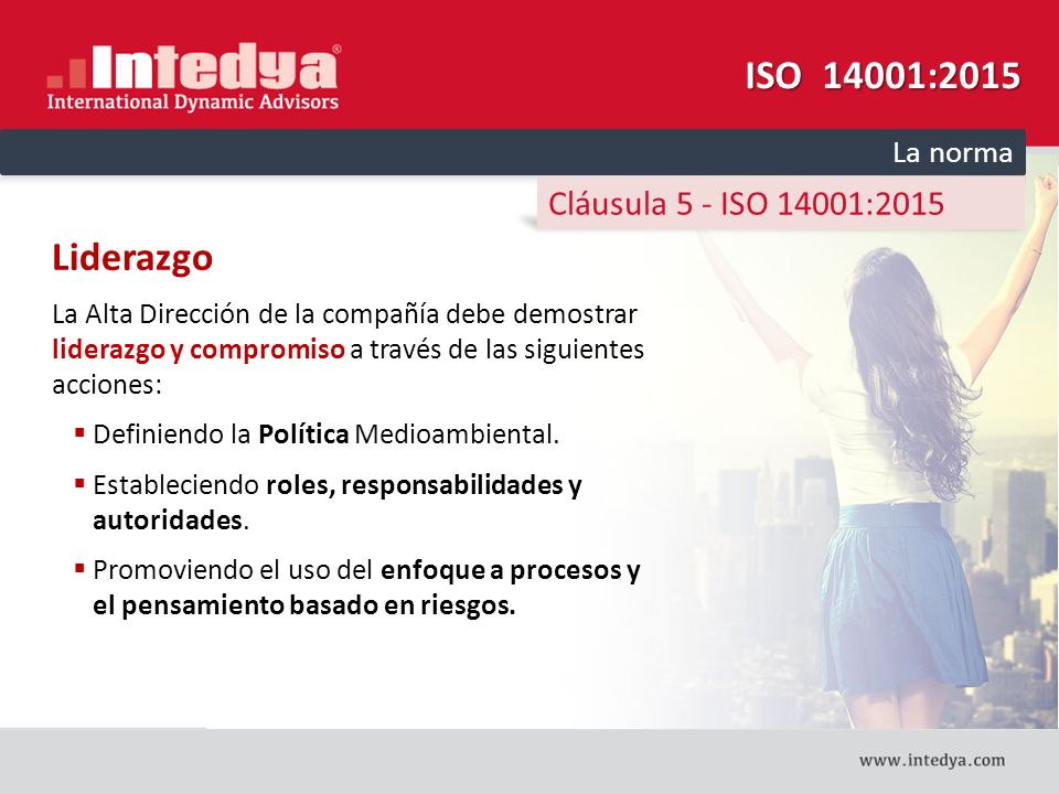 ISO 14001:2015 Liderazgo Cláusula 5 - ISO 14001:2015 La norma