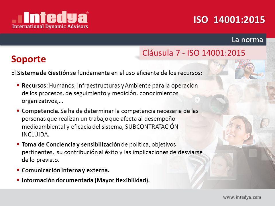 ISO 14001:2015 Soporte Cláusula 7 - ISO 14001:2015 La norma