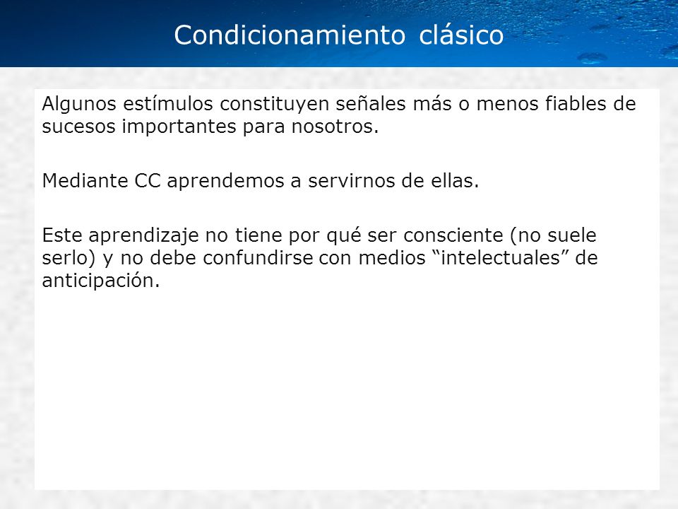 Condicionamiento clásico