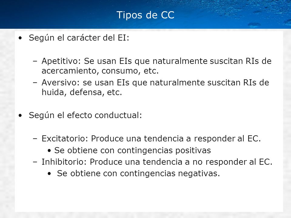 Tipos de CC Según el carácter del EI: