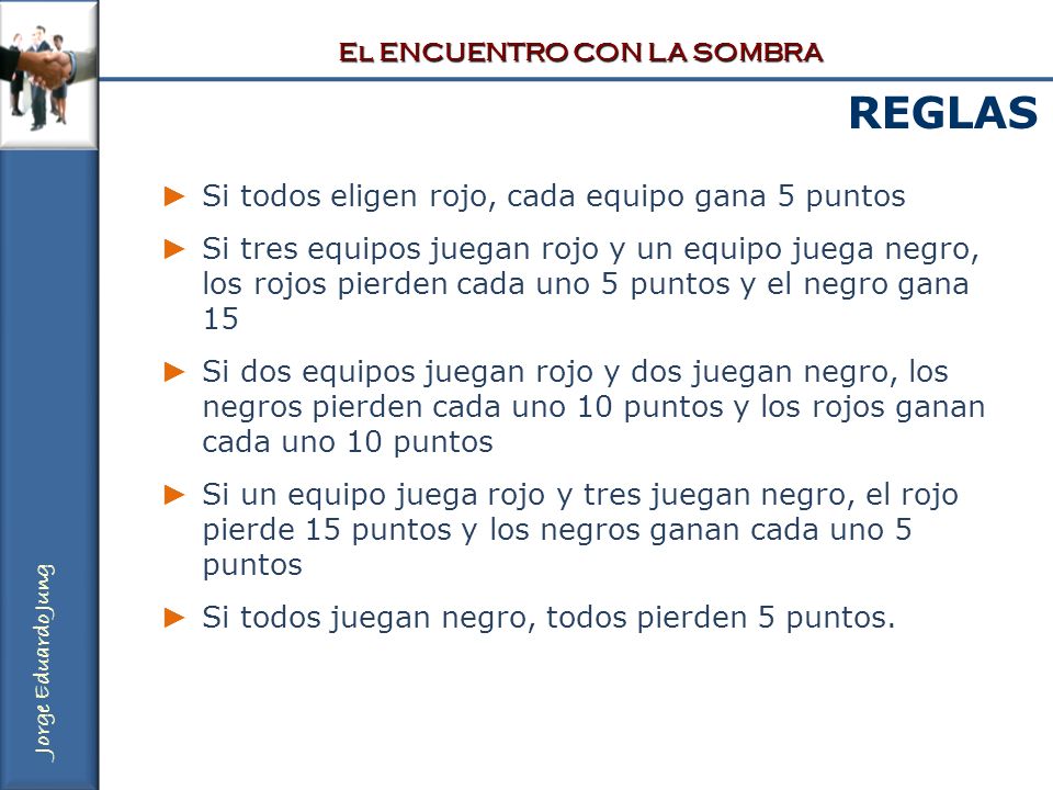REGLAS Si todos eligen rojo, cada equipo gana 5 puntos