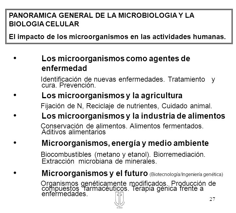 Los microorganismos como agentes de enfermedad