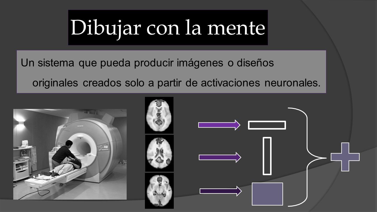 Dibujar con la mente Un sistema que pueda producir imágenes o diseños originales creados solo a partir de activaciones neuronales.
