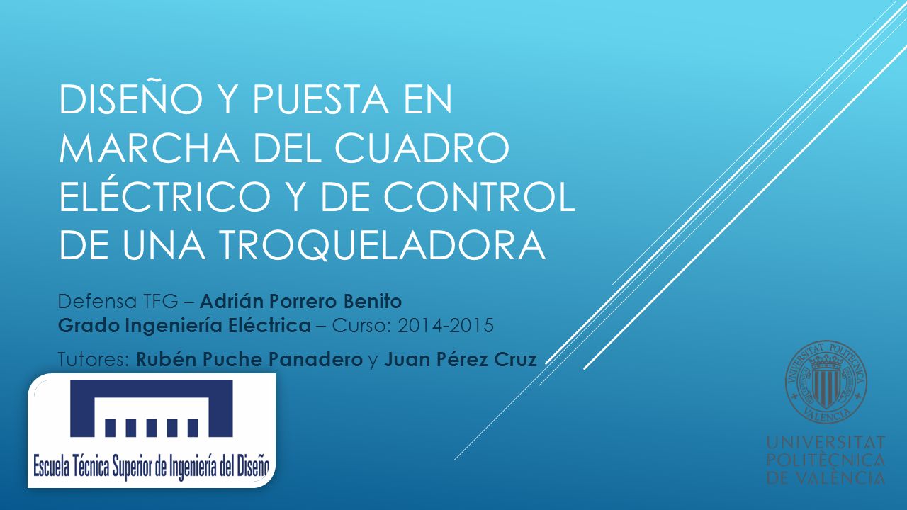 DISEÑO Y Puesta en marcha del cuadro eléctrico y de control de una troqueladora