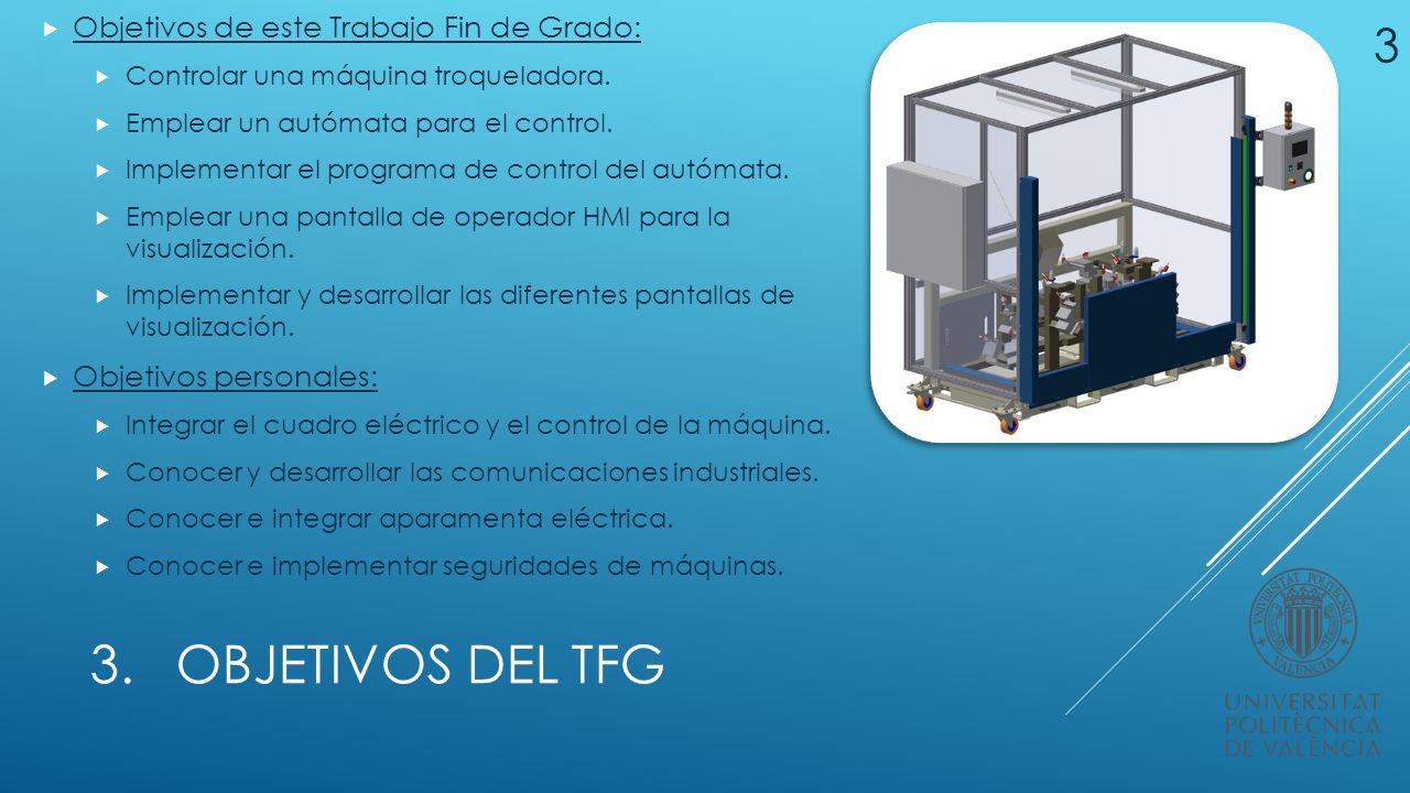 Objetivos del tfg Objetivos de este Trabajo Fin de Grado: