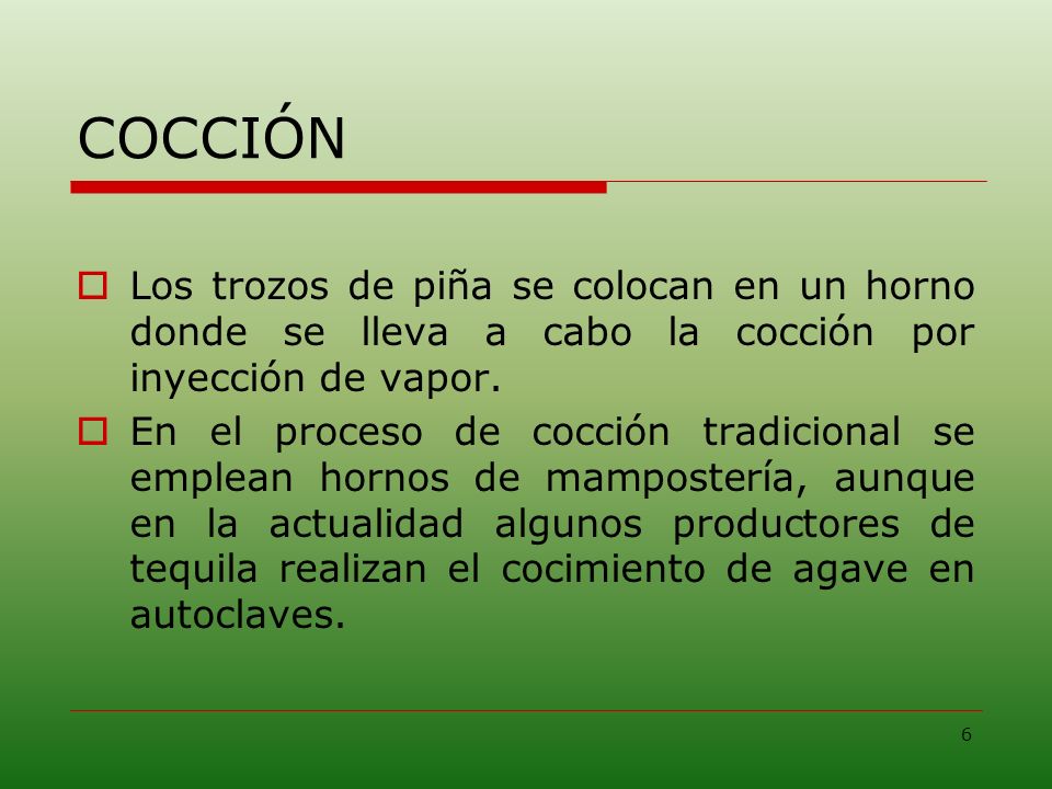 COCCIÓN Los trozos de piña se colocan en un horno donde se lleva a cabo la cocción por inyección de vapor.