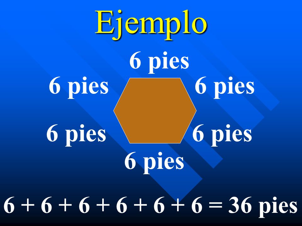 Ejemplo 6 pies 6 pies 6 pies 6 pies 6 pies 6 pies