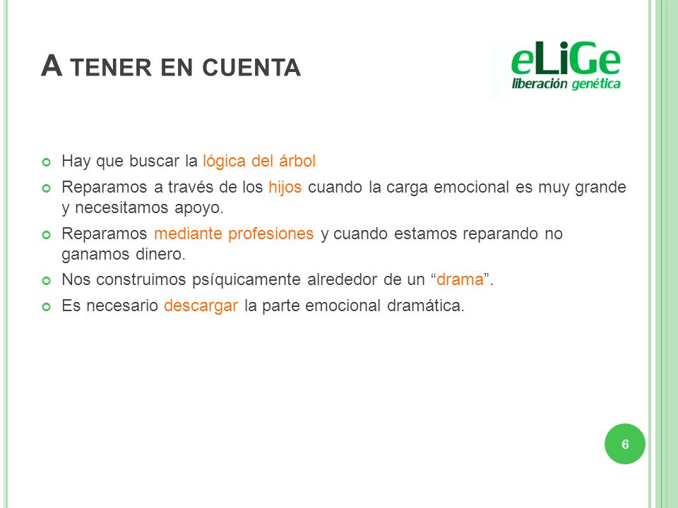 A tener en cuenta Hay que buscar la lógica del árbol