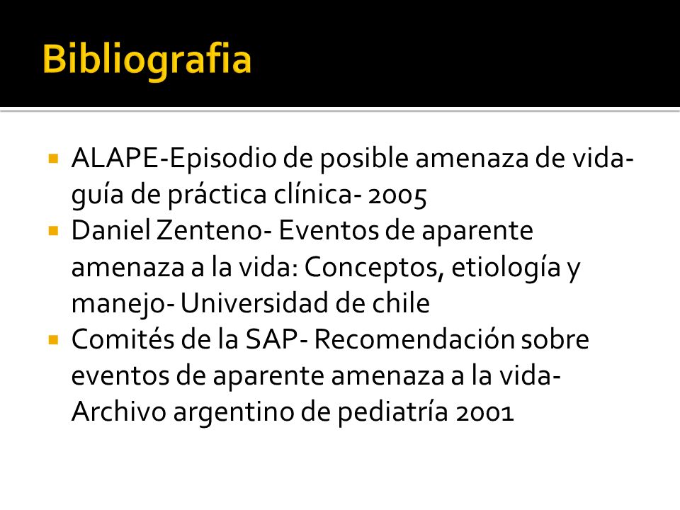 Bibliografia ALAPE-Episodio de posible amenaza de vida- guía de práctica clínica