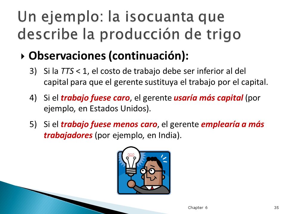 Un ejemplo: la isocuanta que describe la producción de trigo