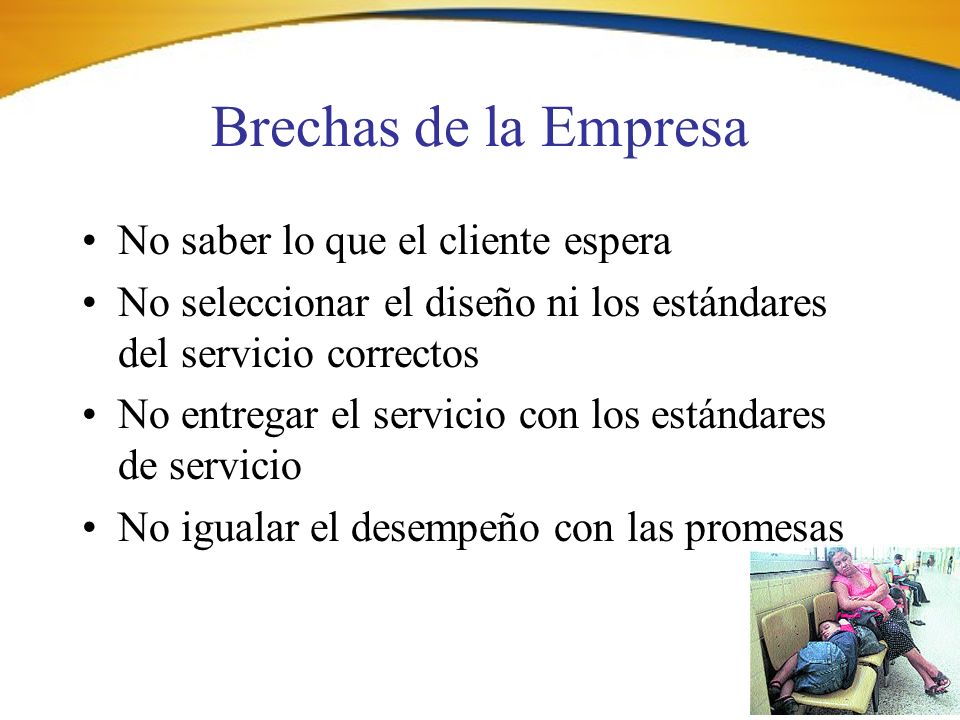 Brechas de la Empresa No saber lo que el cliente espera