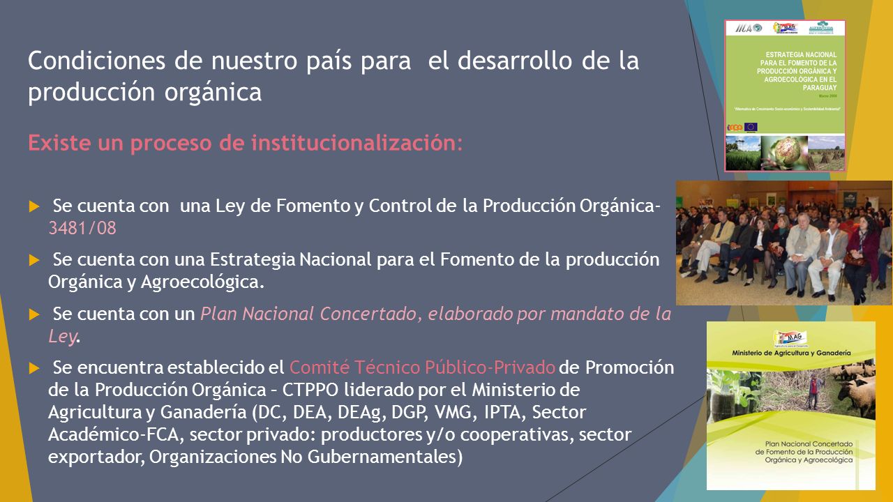 Condiciones de nuestro país para el desarrollo de la producción orgánica