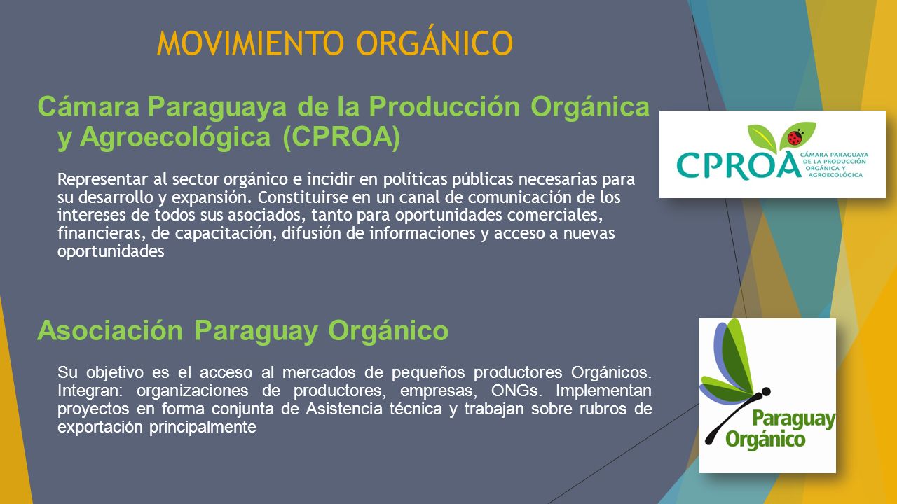 MOVIMIENTO ORGÁNICO Cámara Paraguaya de la Producción Orgánica y Agroecológica (CPROA)