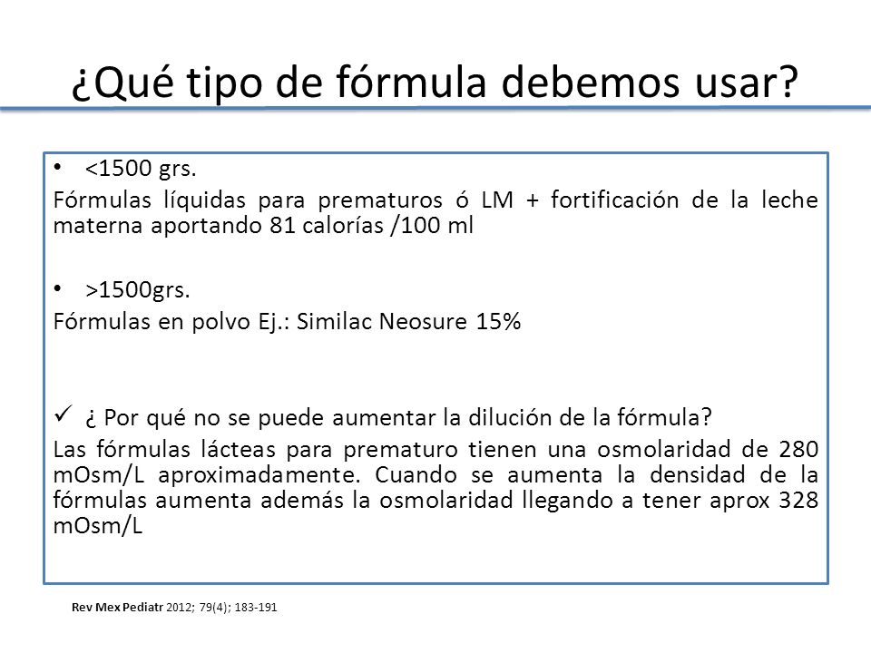 ¿Qué tipo de fórmula debemos usar