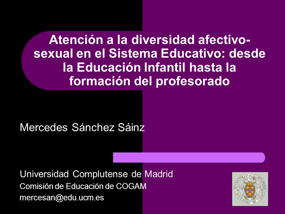 Atención a la diversidad afectivo-sexual en el Sistema Educativo: desde la Educación Infantil hasta la formación del profesorado