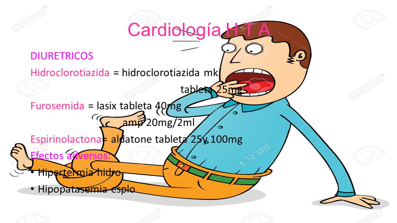 Cardiología H T A DIURETRICOS Hidroclorotiazida = hidroclorotiazida mk