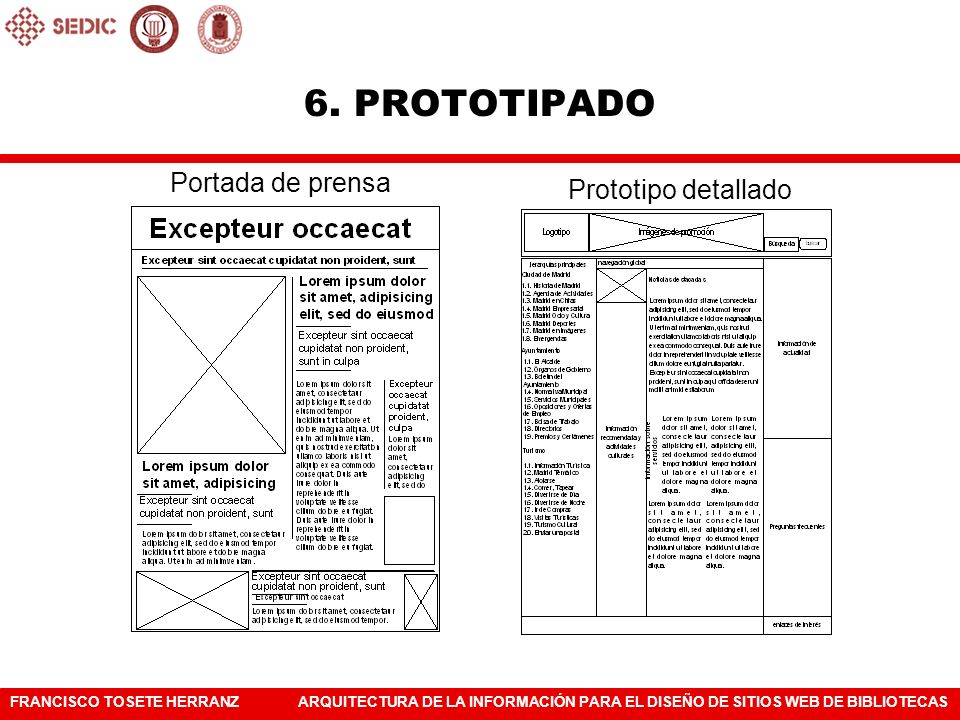 6. PROTOTIPADO Portada de prensa Prototipo detallado
