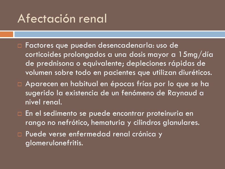 Afectación renal