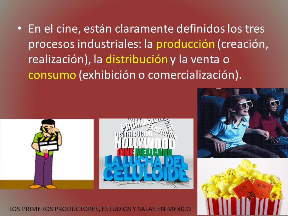 LOS PRIMEROS PRODUCTORES, ESTUDIOS Y SALAS EN MÉXICO