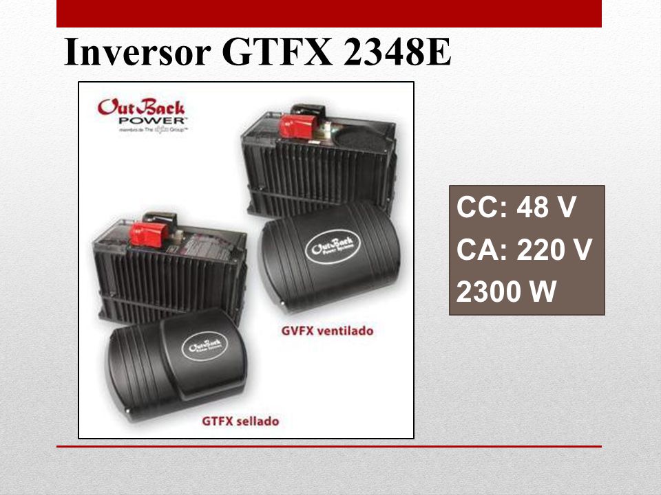 Inversor GTFX 2348E CC: 48 V CA: 220 V 2300 W