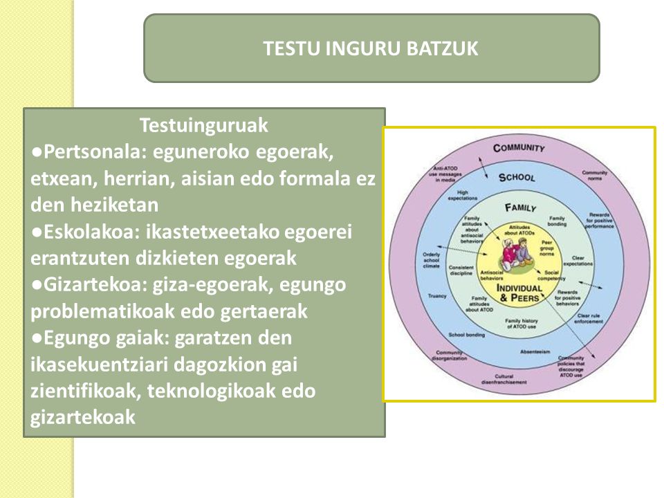 TESTU INGURU BATZUK Testuinguruak. ●Pertsonala: eguneroko egoerak, etxean, herrian, aisian edo formala ez.