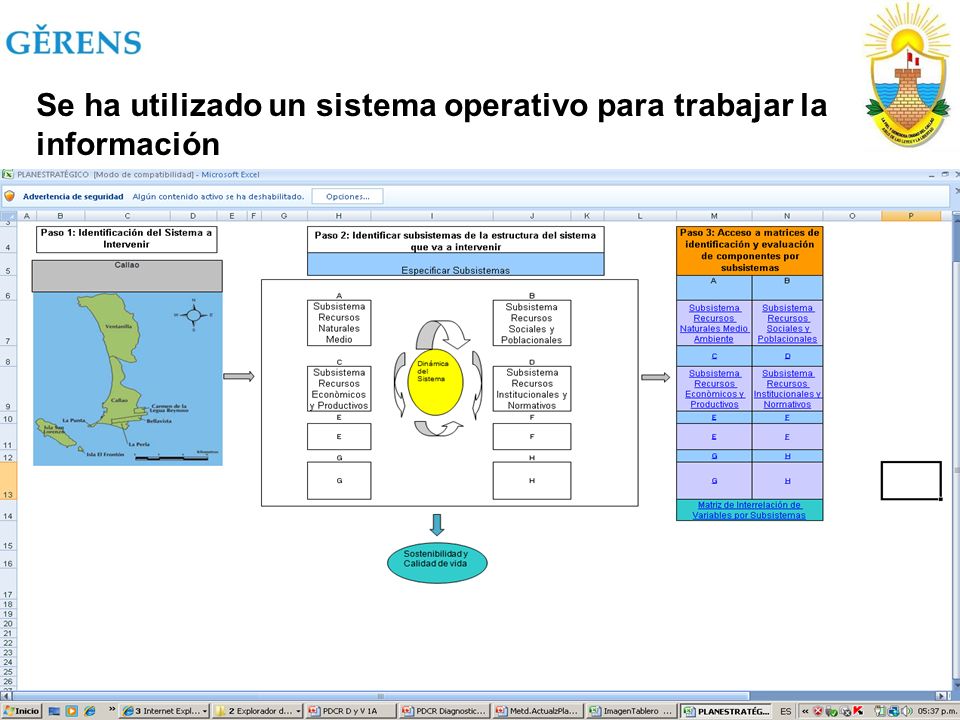 Se ha utilizado un sistema operativo para trabajar la información