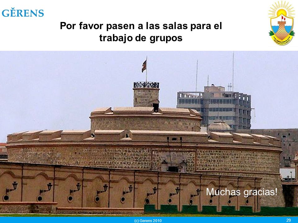 Por favor pasen a las salas para el trabajo de grupos