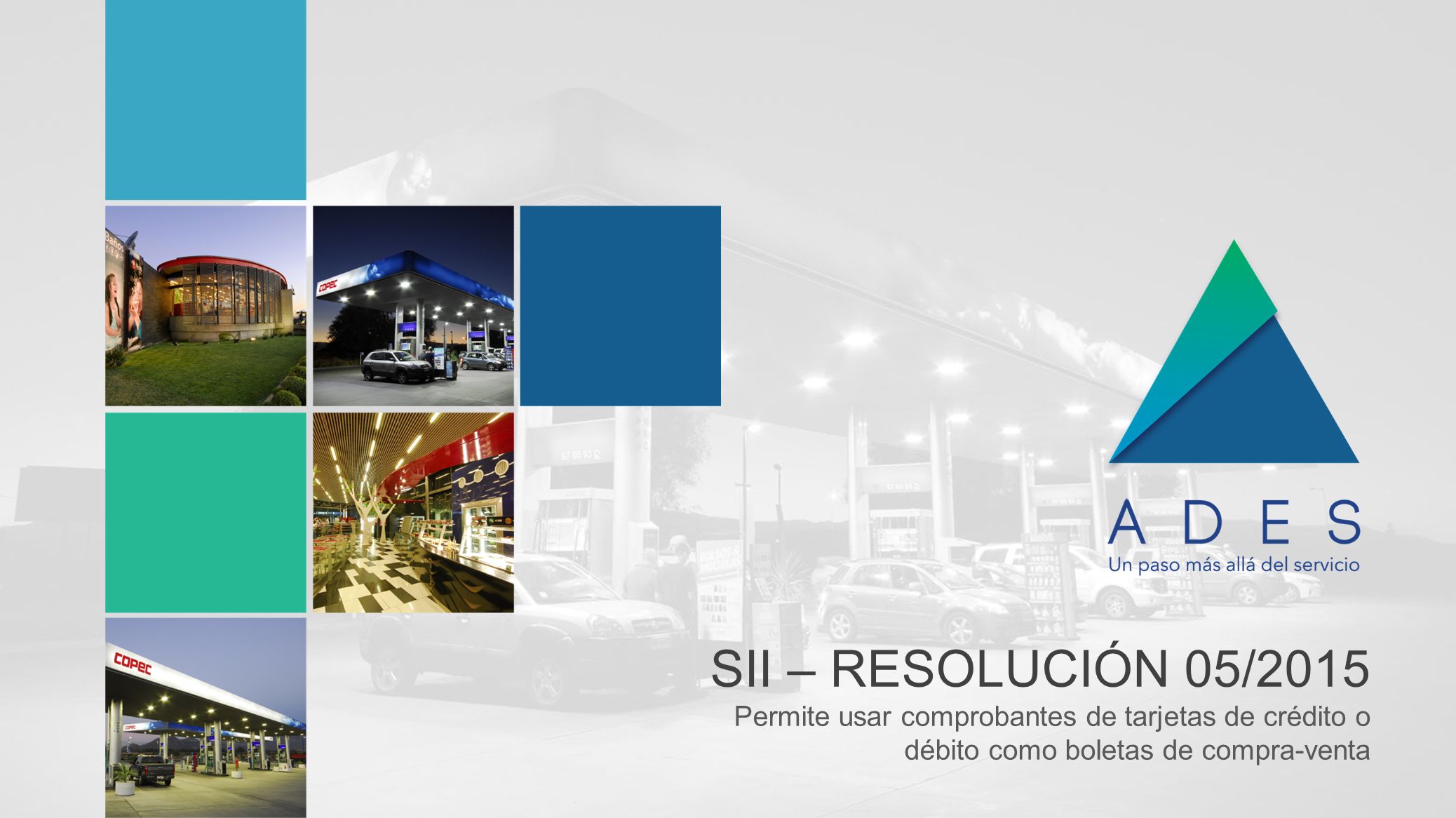 SII – RESOLUCIÓN 05/2015 Permite usar comprobantes de tarjetas de crédito o.