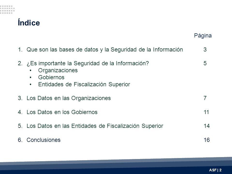 Página Que son las bases de datos y la Seguridad de la Información 3. ¿Es importante la Seguridad de la Información 5.