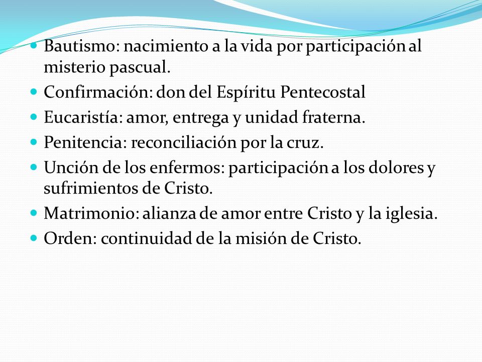 Bautismo: nacimiento a la vida por participación al misterio pascual.